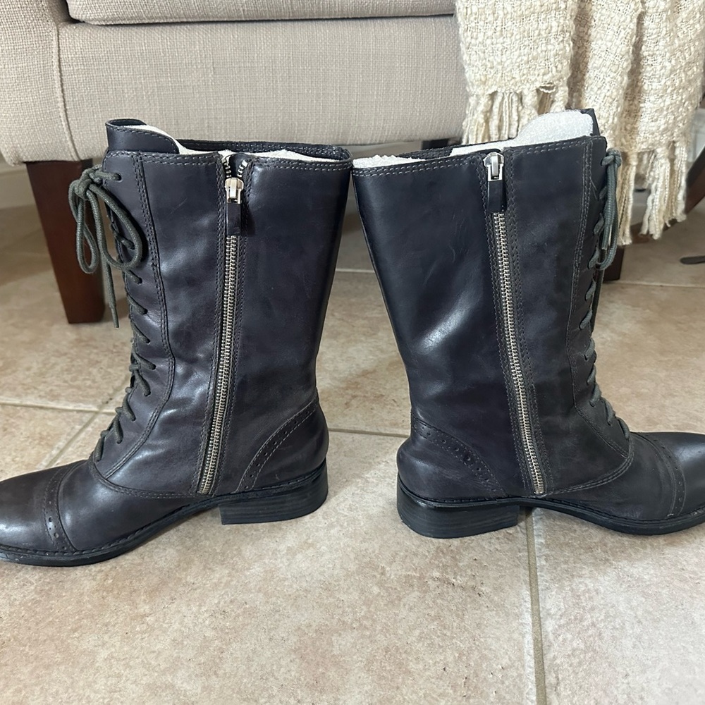 Vince Camuto black Lace-Up Boots - Picture 2 of 4